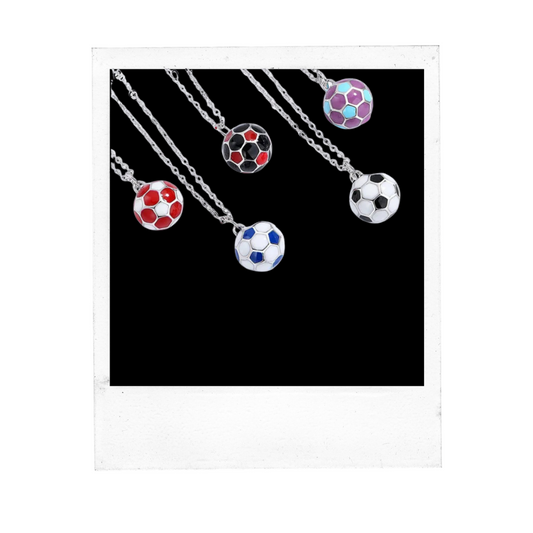 Colorful Soccer Ball Necklace